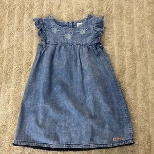 Hudson Girl embroidery chambray dress Size 3/3T